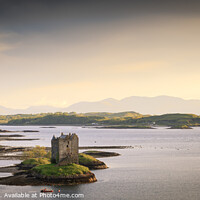Buy canvas prints of Castle Stalker Loch Linnhe bay Scotland by Chris Warren