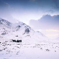 Buy canvas prints of    Glen Coe covered in snow Scotland by Chris Warren