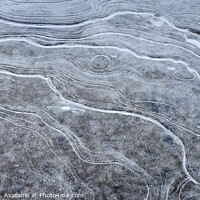 Buy canvas prints of Frozen ice pattern at Loch Tulla Highland Scotland by Chris Warren