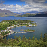 Buy canvas prints of Overview of Plockton Loch Carron Highland Scotland by Chris Warren