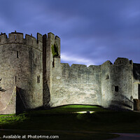 Buy canvas prints of Chepstow Castle at twilight by Chris Warren