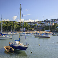 Buy canvas prints of Boats moored at Newquay Wales by Chris Warren