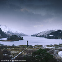 Buy canvas prints of Glenfinnan Monument Loch Shiel Scotland in winter by Chris Warren