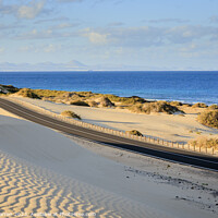Buy canvas prints of Sand dunes Parque Natural Corralejo Fuerteventura by Chris Warren