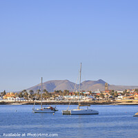 Buy canvas prints of View across the bay Corralejo Fuerteventura  by Chris Warren