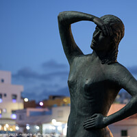 Buy canvas prints of Monument on Quayside Fuerteventura Spain  by Chris Warren
