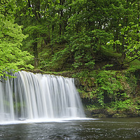 Buy canvas prints of Scwd Ddwli waterfalls in the Neath Valley Wales by Chris Warren