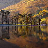 Buy canvas prints of Lake Buttermere Reflection Lake District by Chris Warren