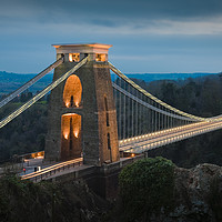 Buy canvas prints of Clifton Suspension Bridge Bristol twilight by Chris Warren