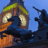 Buy canvas prints of Big Ben Westminster London in evening light by Chris Warren