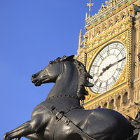 Buy canvas prints of Big Ben & Boadicea's Horse Westminster London by Chris Warren