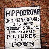 Buy canvas prints of Hippodrome sign Kettering Northamptonshire  by Chris Warren