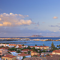 Buy canvas prints of View of Corralejo Fuerteventura sunset by Chris Warren