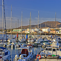 Buy canvas prints of Boats in the Marina Corralejo Fuerteventura by Chris Warren
