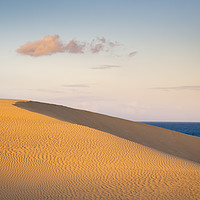 Buy canvas prints of Sand dune in the evening light Corralejo  by Chris Warren