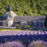 Buy canvas prints of Lavender fields Senanque Abbey France by Chris Warren