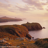 Buy canvas prints of Abereiddy coastline Pembrokeshire at sunset by Chris Warren