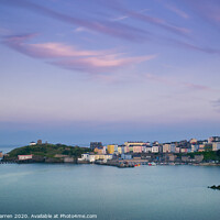 Buy canvas prints of Tenby Harbour Pembrokeshire in the evening light by Chris Warren