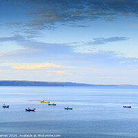 Buy canvas prints of Boats moored in the bay by Chris Warren