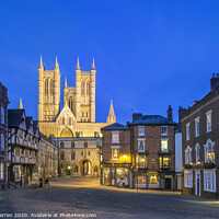Buy canvas prints of Lincoln Cathedral at Twilight by Chris Warren