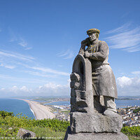 Buy canvas prints of Statue to Portland Stone Masons by Chris Warren