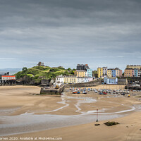 Buy canvas prints of Tenby Harbour & North beach by Chris Warren