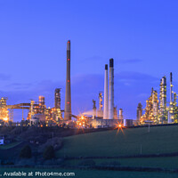 Buy canvas prints of Oil Refinery at twilight by Chris Warren