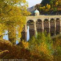 Buy canvas prints of Garreg-ddu Reservoir Elan Valley Wales in autumn by Chris Warren