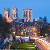 Buy canvas prints of York Minster Yorkshire at twilight  by Chris Warren