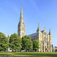 Buy canvas prints of Salisbury Cathedral Wiltshire by Chris Warren