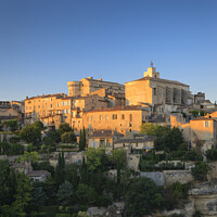 Buy canvas prints of Gordes Provence France in evening light by Chris Warren