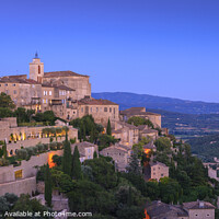 Buy canvas prints of Gordes Provence France in evening light by Chris Warren