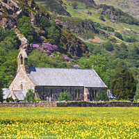 Buy canvas prints of St Mary's Church Beddgelert Gwynedd Wales by Chris Warren