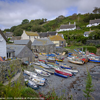 Buy canvas prints of Boats on the Harbour Cadgwith Helston Cornwall Eng by Chris Warren