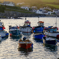 Buy canvas prints of Boats in Coverack Harbour St Keverne Cornwall by Chris Warren