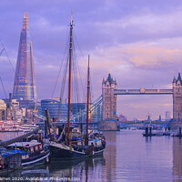 Buy canvas prints of Tower Bridge and The Shard River Thames London  by Chris Warren
