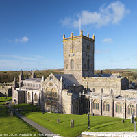 Buy canvas prints of St Davids Cathedral  St Davids Pembrokeshire Wales by Chris Warren