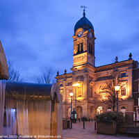 Buy canvas prints of The Guildhall and Fountain Market Place Derby by Chris Warren
