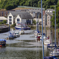 Buy canvas prints of Boats on the River Dart Totnes Devon England by Chris Warren
