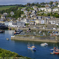 Buy canvas prints of Mevagissey Harbour Mevagissey St Austell Cornwall by Chris Warren