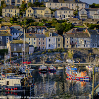 Buy canvas prints of Mevagissey Harbour Cornwall England evening light by Chris Warren