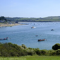 Buy canvas prints of Camel Estuary Padstow to Rock Plymouth Cornwall by Chris Warren
