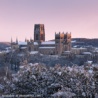 Buy canvas prints of Winter evening light at Durham Cathedral by Chris Warren