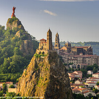 Buy canvas prints of Over view of Le Puy en Velay by Chris Warren