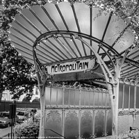 Buy canvas prints of Entrance canopy of a Metro station Paris by Chris Warren