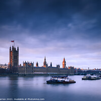 Buy canvas prints of Houses of Parliament London in the evening light by Chris Warren