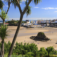 Buy canvas prints of A summer day Tenby Harbour & North beach by Chris Warren