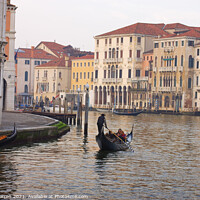 Buy canvas prints of Gondola on the Grand Canal Venice by Chris Warren