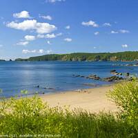 Buy canvas prints of Coppet Hall Point  Wisemans Bridge Pembrokeshire by Chris Warren