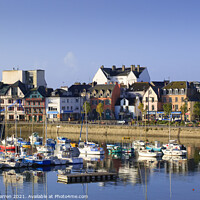 Buy canvas prints of Waterfront at Concarneau Finistere Brittany France by Chris Warren